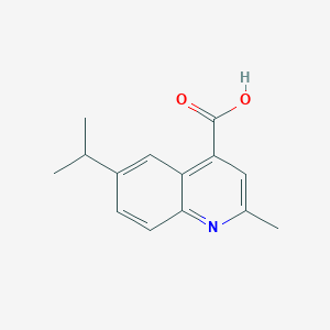 molecular formula C14H15NO2 B1308299 6-Isopropyl-2-methylquinoline-4-carboxylic acid CAS No. 897561-02-3