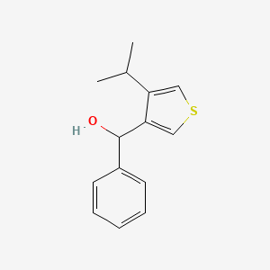 molecular formula C14H16OS B13082990 (4-Isopropylthiophen-3-yl)(phenyl)methanol 