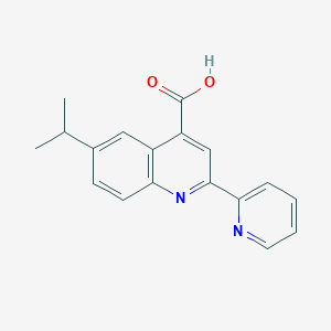 molecular formula C18H16N2O2 B1308301 6-Isopropyl-2-pyridin-2-ylquinoline-4-carboxylic acid CAS No. 897561-16-9