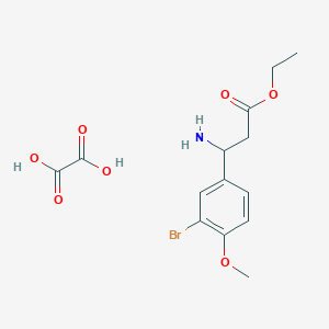 molecular formula C14H18BrNO7 B13083127 Ethyl 3-amino-3-(3-bromo-4-methoxyphenyl)propanoate oxalate 