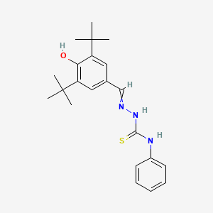 molecular formula C22H29N3OS B1308313 3,5-Di(t-butyl)-4-hydroxybenzaldehyde 4-phenylthiosemicarbazone 