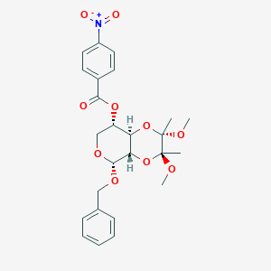 [(2S,3S,4aS,5R,8S,8aR)-2,3-dimethoxy-2,3-dimethyl-5-phenylmethoxy-5,7,8,8a-tetrahydro-4aH-pyrano[3,4-b][1,4]dioxin-8-yl] 4-nitrobenzoate