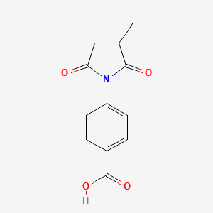 molecular formula C12H11NO4 B1308336 4-(3-Methyl-2,5-dioxo-pyrrolidin-1-yl)-benzoic acid CAS No. 157928-79-5