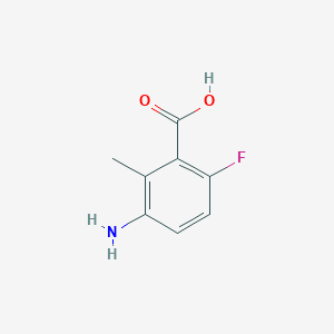 molecular formula C8H8FNO2 B13083368 3-Amino-6-fluoro-2-methylbenzoic acid 