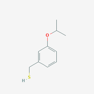 molecular formula C10H14OS B13083369 [3-(Propan-2-yloxy)phenyl]methanethiol 
