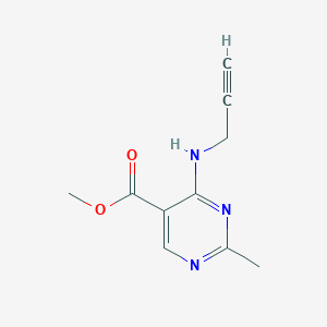 molecular formula C10H11N3O2 B13083400 Methyl 2-methyl-4-[(prop-2-yn-1-yl)amino]pyrimidine-5-carboxylate 