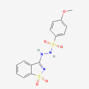 N'-(1,1-dioxido-1,2-benzisothiazol-3-yl)-4-methoxybenzenesulfonohydrazide