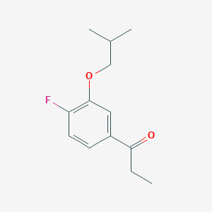 molecular formula C13H17FO2 B13083791 1-(4-Fluoro-3-isobutoxyphenyl)propan-1-one CAS No. 1443346-19-7