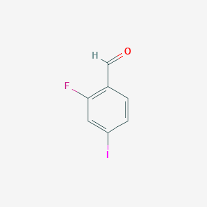 molecular formula C7H4FIO B1308380 2-氟-4-碘苯甲醛 CAS No. 699016-40-5