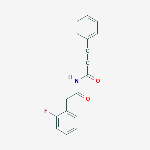 molecular formula C17H12FNO2 B13083825 N-(2-(2-Fluorophenyl)acetyl)-3-phenylpropiolamide 