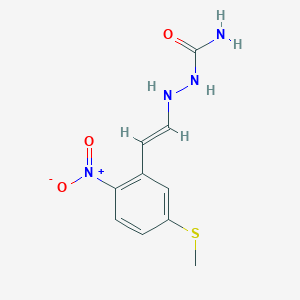 molecular formula C10H12N4O3S B13083910 2-(5-(Methylthio)-2-nitrostyryl)hydrazinecarboxamide 