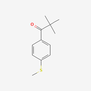 molecular formula C12H16OS B1308394 2,2-dimethyl-4'-thiomethylpropiophenone CAS No. 73242-19-0