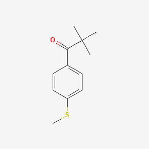 molecular formula C12H16OS B1308394 2,2-Dimethyl-1-(4-methylsulfanylphenyl)propan-1-one CAS No. 73242-19-0