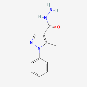 molecular formula C11H12N4O B1308396 5-Methyl-1-phenyl-1H-pyrazole-4-carbohydrazide CAS No. 204260-39-9