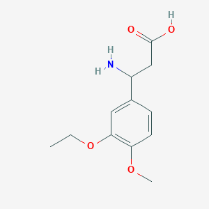 B1308397 3-Amino-3-(3-ethoxy-4-methoxyphenyl)propanoic acid CAS No. 201408-36-8