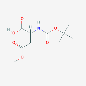 molecular formula C10H17NO6 B1308399 2-((tert-Butoxycarbonyl)amino)-4-methoxy-4-oxobutanoic acid CAS No. 856417-64-6