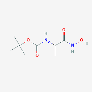 Carbamic acid, [(1S)-2-(hydroxyamino)-1-methyl-2-oxoethyl]-, 1,1-