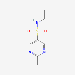 molecular formula C7H11N3O2S B13084212 N-Ethyl-2-methylpyrimidine-5-sulfonamide 