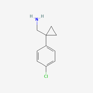 molecular formula C10H12ClN B1308423 1-[1-(4-Chlorophenyl)cyclopropyl]methanamine CAS No. 69385-29-1