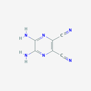 molecular formula C6H4N6 B1308424 5,6-Diaminopyrazine-2,3-dicarbonitrile CAS No. 36023-58-2