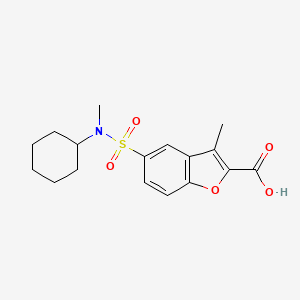 5-{[Cyclohexyl(methyl)amino]sulfonyl}-3-methyl-1-benzofuran-2-carboxylic acid