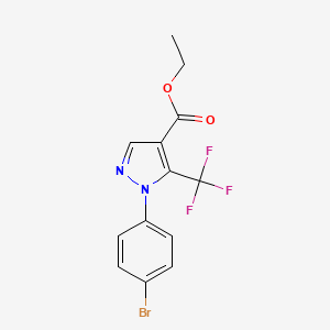 molecular formula C13H10BrF3N2O2 B1308438 Ethyl 1-(4-bromophenyl)-5-(trifluoromethyl)-1h-pyrazole-4-carboxylate CAS No. 618070-60-3