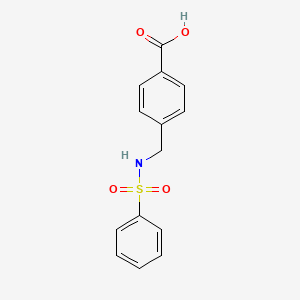 molecular formula C14H13NO4S B1308440 4-(benzenesulfonamidomethyl)benzoic Acid CAS No. 178693-27-1
