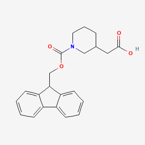 molecular formula C22H23NO4 B1308441 Fmoc-1-piperidine-3-acetic acid CAS No. 885951-96-2