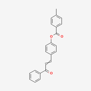 molecular formula C23H18O3 B1308442 4-(3-Oxo-3-phenyl-1-propenyl)phenyl 4-methylbenzenecarboxylate 
