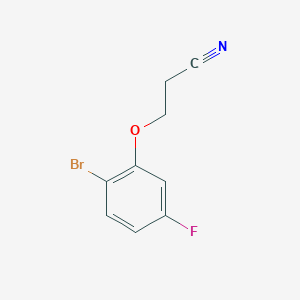 molecular formula C9H7BrFNO B13084554 3-(2-Bromo-5-fluoro-phenoxy)propanenitrile 