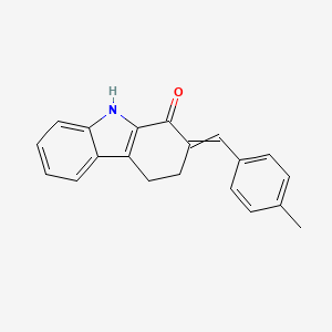 molecular formula C20H17NO B1308463 2-[(4-methylphenyl)methylidene]-4,9-dihydro-3H-carbazol-1-one 