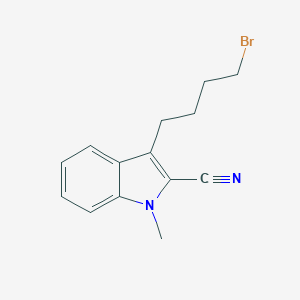 3-(4-Bromobutyl)-1-methyl-1H-indole-2-carbonitrile