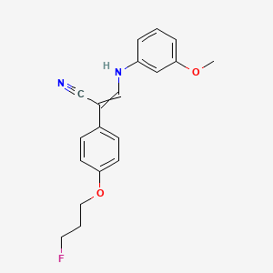 2-[4-(3-Fluoropropoxy)phenyl]-3-(3-methoxyanilino)prop-2-enenitrile