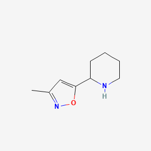 molecular formula C9H14N2O B13084827 2-(3-Methyl-5-isoxazolyl)piperidine 