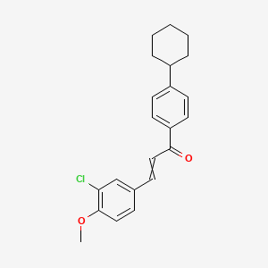 (E)-3-(3-chloro-4-methoxyphenyl)-1-(4-cyclohexylphenyl)-2-propen-1-one