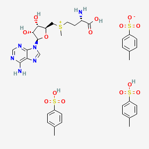molecular formula C36H46N6O14S4 B13084861 S-Adenosyl-L-methionine 4-methylbenzenesulfonic acid bis(4-methylbenzenesulfonate) salt 
