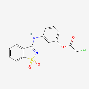 3-[(1,1-Dioxido-1,2-benzisothiazol-3-YL)amino]phenyl chloroacetate