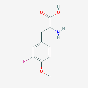 molecular formula C10H12FNO3 B1308501 3-Fluoro-4-methoxy-DL-phenylalanine CAS No. 603105-73-3