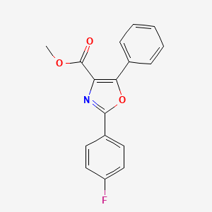 molecular formula C17H12FNO3 B13085139 Methyl 2-(4-fluorophenyl)-5-phenyloxazole-4-carboxylate 