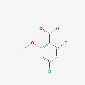 molecular formula C9H8ClFO3 B13085213 Methyl 4-chloro-2-fluoro-6-methoxybenzoate 