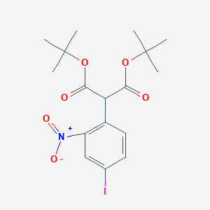 molecular formula C17H22INO6 B13085233 Di-tert-butyl 2-(4-iodo-2-nitrophenyl)malonate 