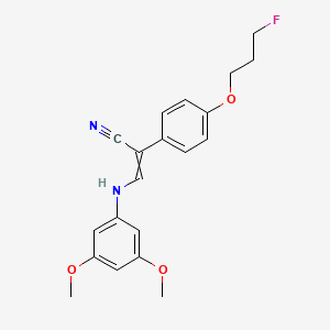 (Z)-3-(3,5-dimethoxyanilino)-2-[4-(3-fluoropropoxy)phenyl]-2-propenenitrile