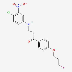 (E)-3-(4-chloro-3-nitroanilino)-1-[4-(3-fluoropropoxy)phenyl]-2-propen-1-one
