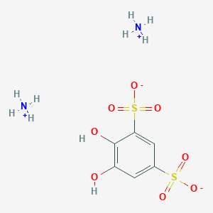 molecular formula C6H12N2O8S2 B13085459 Ammonium 4,5-dihydroxybenzene-1,3-disulfonate 
