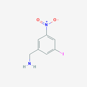 molecular formula C7H7IN2O2 B13085464 (3-Iodo-5-nitrophenyl)methanamine 