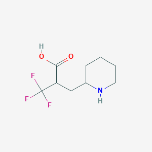 molecular formula C9H14F3NO2 B1308547 3,3,3-Trifluoro-2-(piperidin-2-ylmethyl)propanoic acid CAS No. 480438-80-0