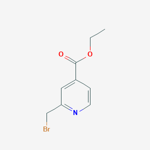molecular formula C9H10BrNO2 B13085521 Ethyl 2-(bromomethyl)isonicotinate 