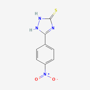 molecular formula C8H6N4O2S B1308555 5-(4-nitrophenyl)-2,4-dihydro-3H-1,2,4-triazole-3-thione CAS No. 6898-56-2