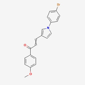 molecular formula C20H16BrNO2 B1308556 (E)-3-[1-(4-bromophenyl)-1H-pyrrol-3-yl]-1-(4-methoxyphenyl)-2-propen-1-one 