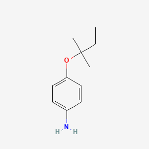 molecular formula C11H17NO B13085577 4-[(2-Methylbutan-2-yl)oxy]aniline 